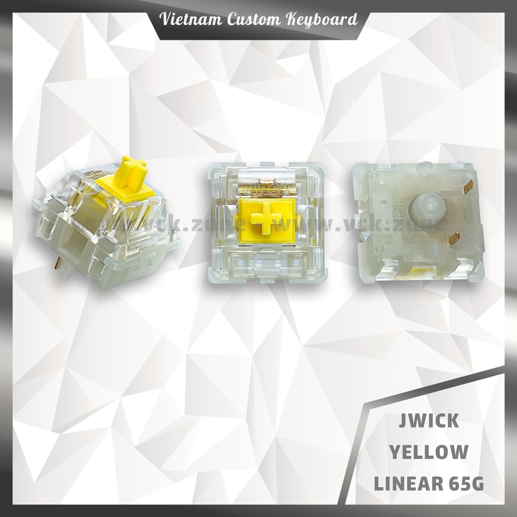 Jwick Linear Switch Lubed 105-205 | Lựa Chọn Thay Thế Gateron &amp; Akko CS | Red / Yellow / Clear | VCK