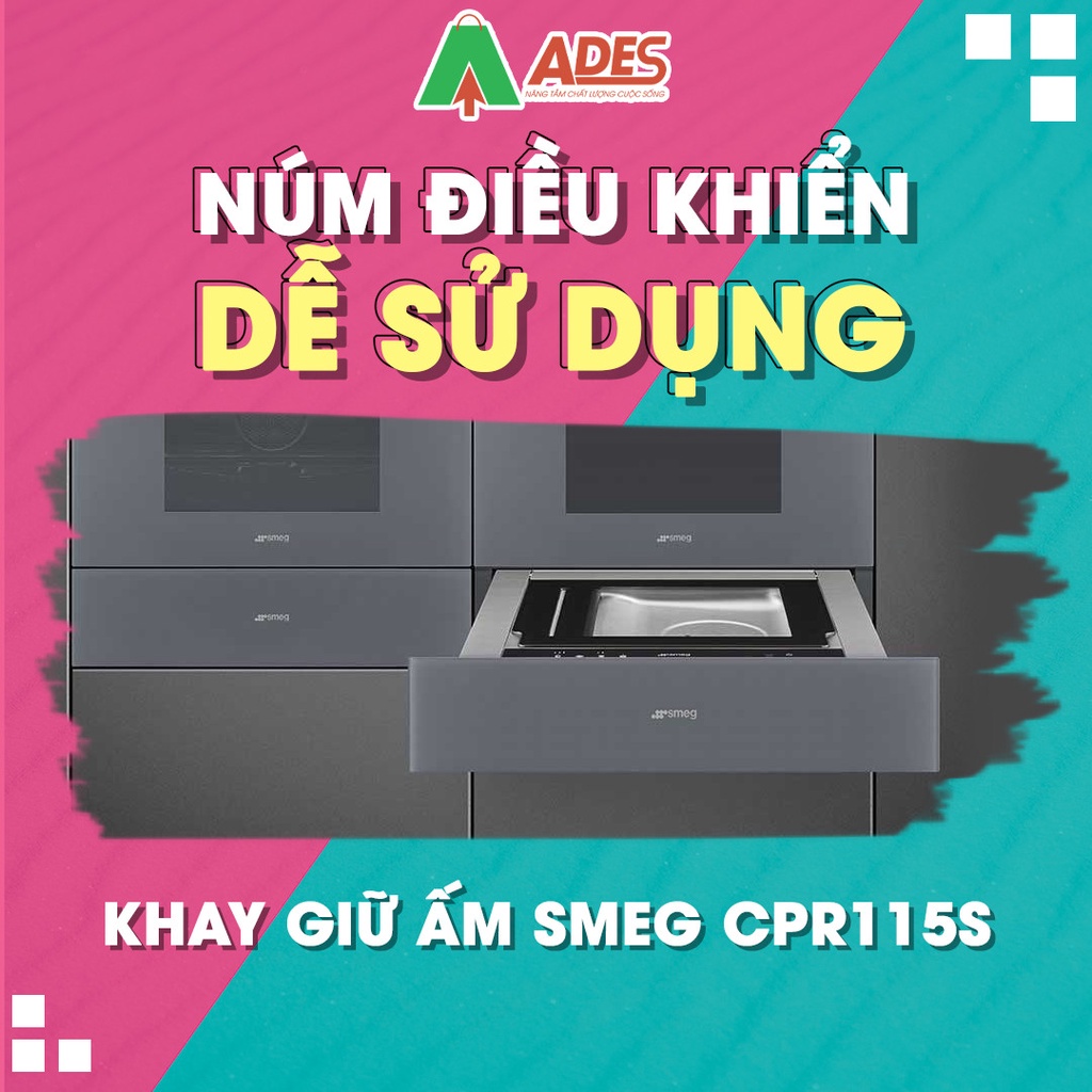 [Mã 154ELSALE2 giảm 7% đơn 300K] Khay giữ ấm Smeg CPR115S - Bảo Hành Chính Hãng