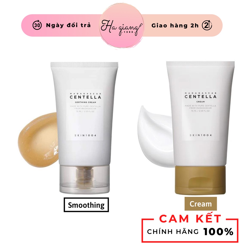 Kem dưỡng rau má phục hồi da Skin1004 Madagascar Centella Cream / Soothing Cream