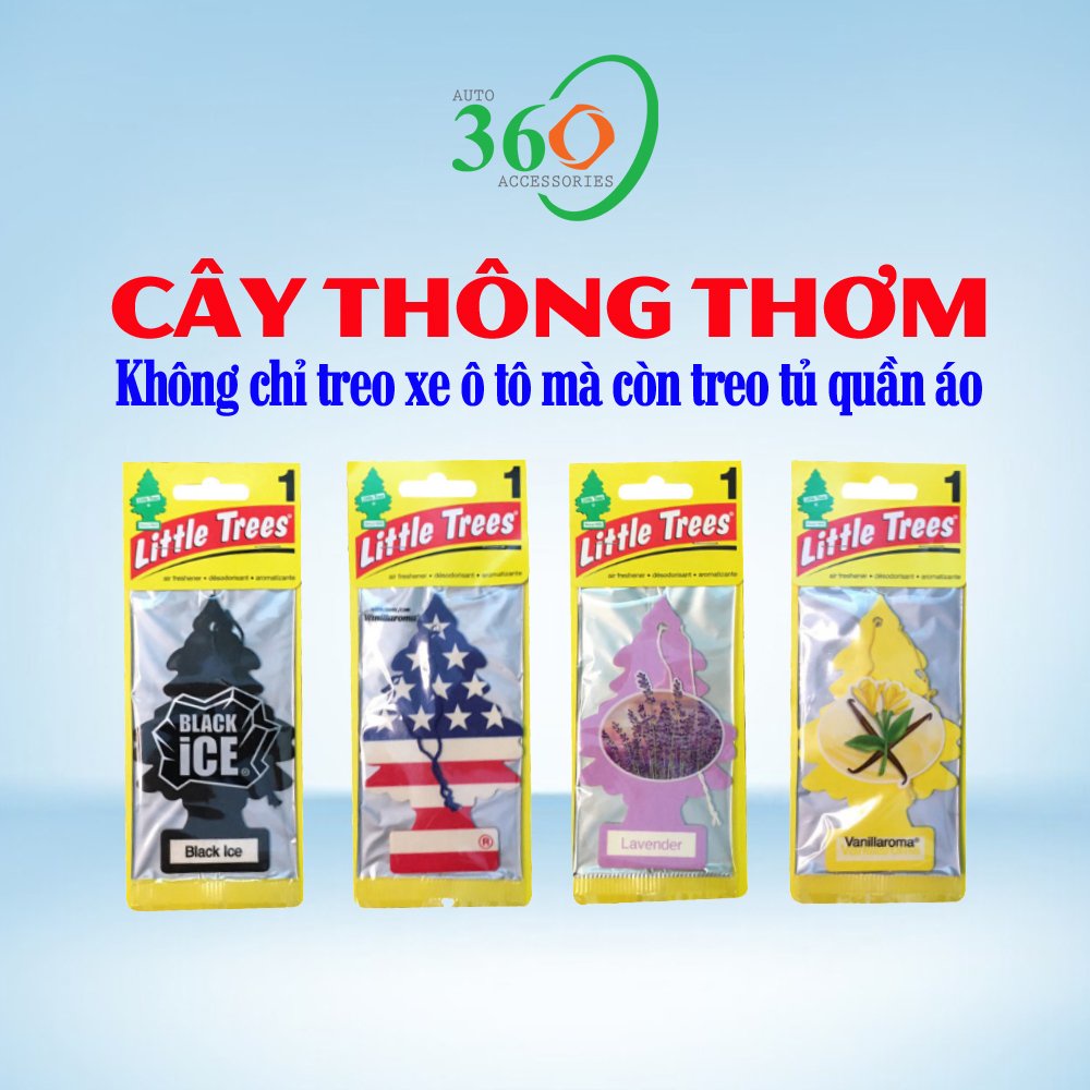 Cây thông thơm lá thông thơm Little Trees treo xe khử mùi phòng tủ quần áo nhiều mùi lựa chọn