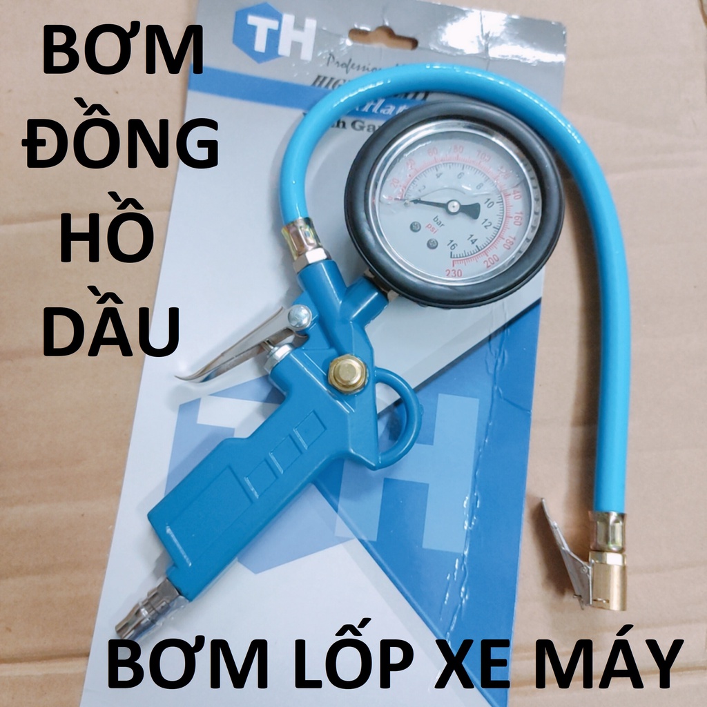 [GIÁ TỐT] Súng bơm lốp đồng hồ áp suất ngân dầu hàng cao cấp (tmh2564)