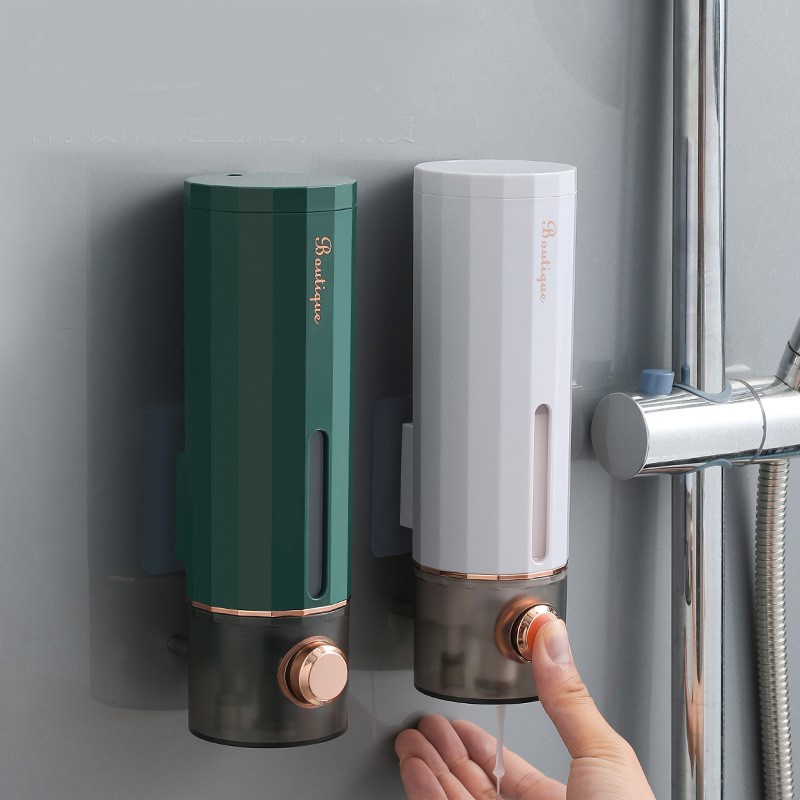 Hộp đựng sữa tắm, dầu gội, nước rửa tay treo tường ấn nhả thông minh