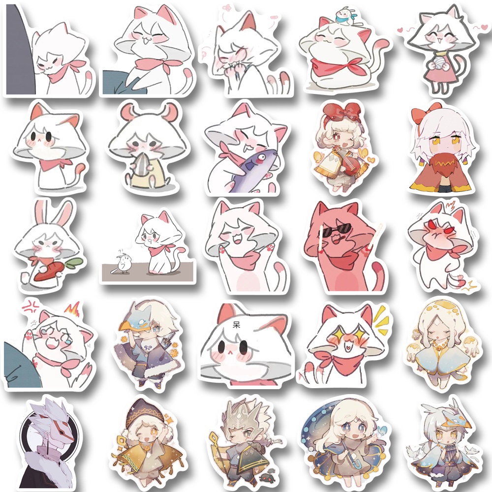 Set 50 Miếng Dán Trang Trí laptop/Cốc Nước Họa Tiết Hoạt Hình Vui Nhộn Cho Bé