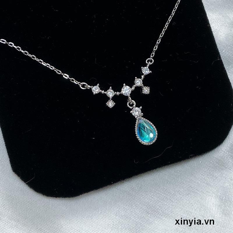 Vòng cổ Mặt Đá Mặt Trăng Hình Giọt Nước Thời Trang Sang Trọng Cho Nữ