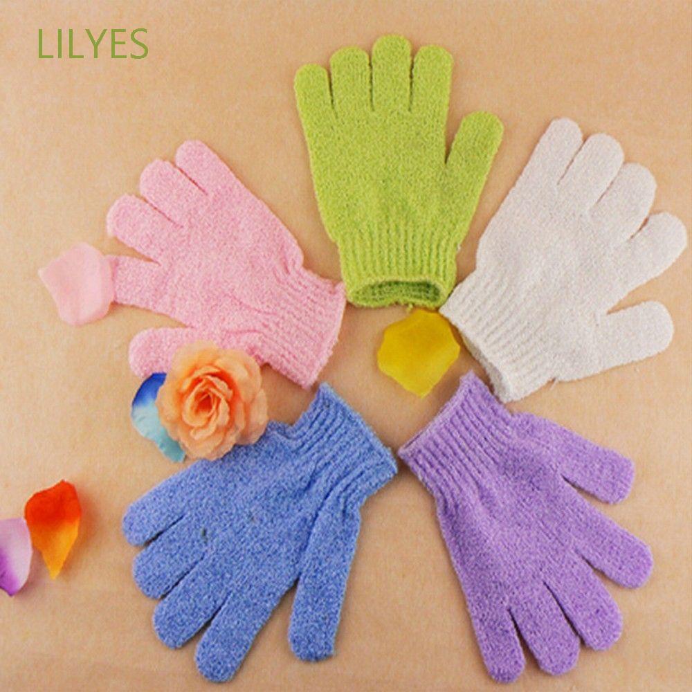 Găng tay đi tắm chà xát mát xa tẩy tế bào chết màu sắc ngẫu nhiên