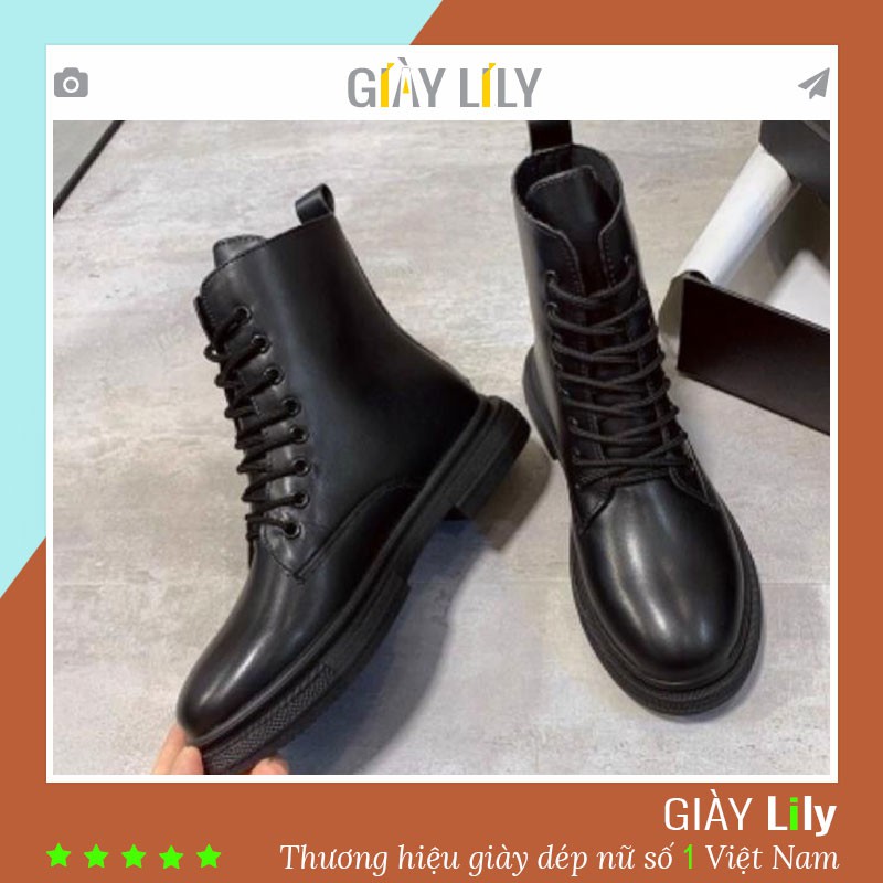 Giày bốt nữ cổ cao martin thời trang mới boot nữ 	 cao cổ