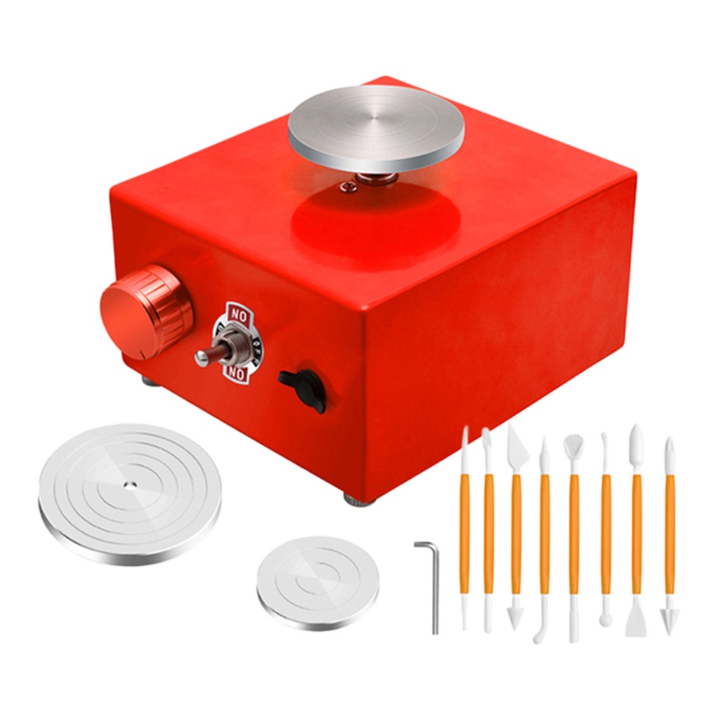 Máy Làm Gốm Sứ Mini Có Khay Xoay 45mm / 60mm / 100mm Cho Người Mới Bắt Đầu DIY