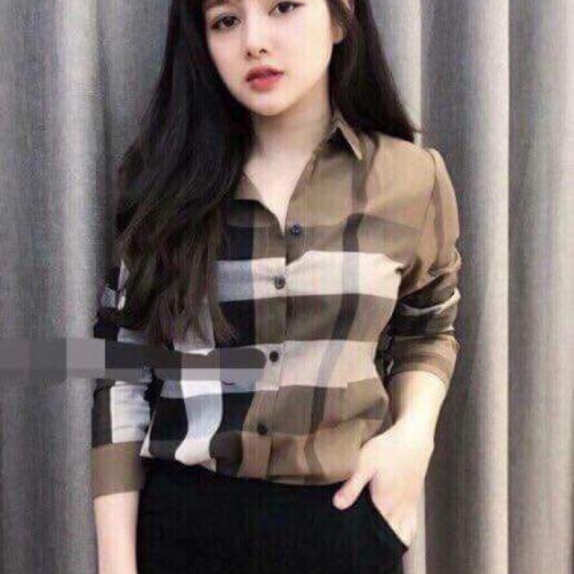 Áo sơ mi kẻ nữ Bbr <60kg