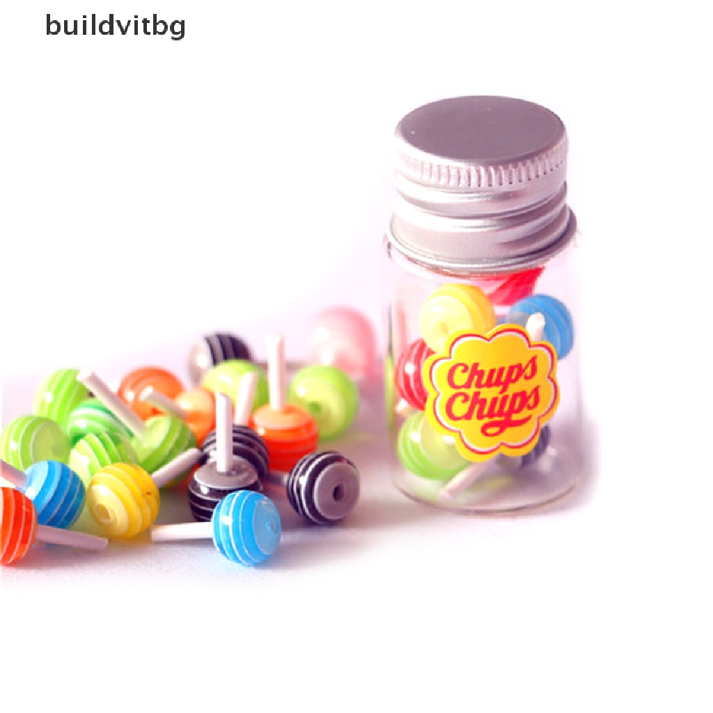 Mô Hình Kẹo Mút Tráng Miệng 1 / 12 Trang Trí Nhà Búp Bê Kèm Hộp Đựng Kẹo