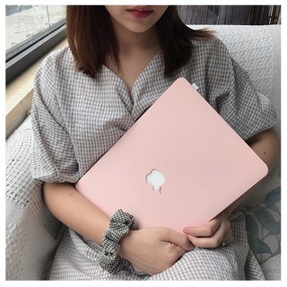 Combo 4in1 Case,Ốp Macbook Màu Hồng Pastel (Tặng Kèm Miếng Dán Màn Hình,Nút Chống Bụi,Kẹp Chống Gãy Sạc)