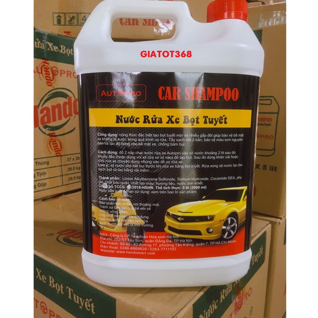 Nước rửa xe bọt tuyết chuyên dụng Car Shampoo 5L cao cấp