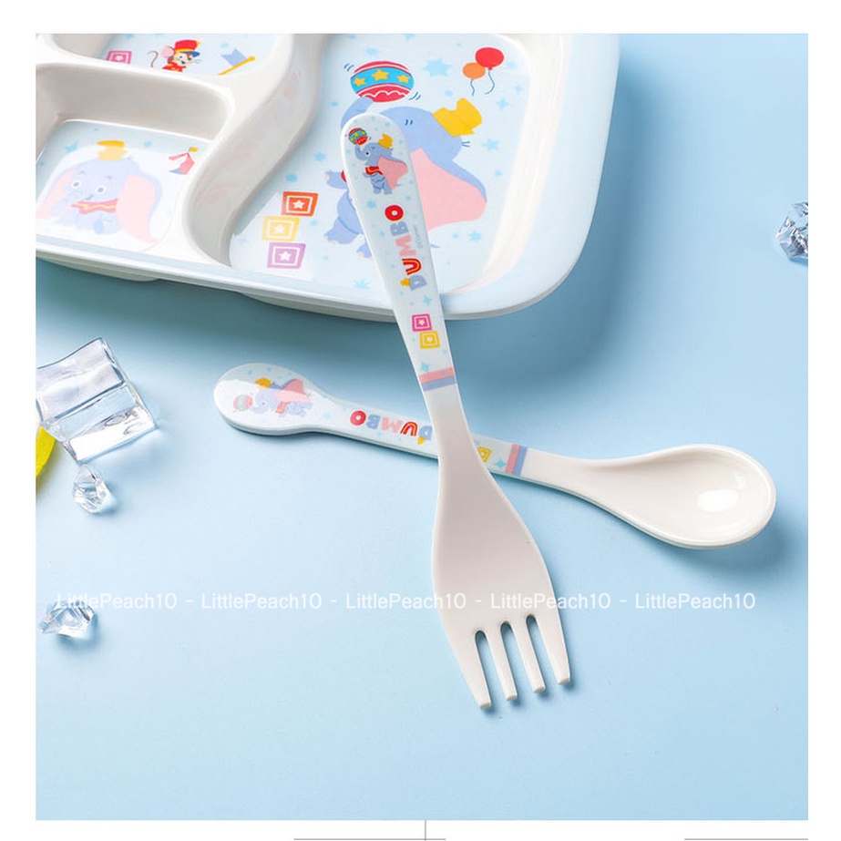Muỗng nĩa melamine ăn dặm Disney size nhỏ Minnie Mickey Snow White Ariel Donald Dumbo cho bé
