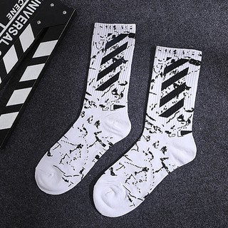 Tất Off White Marble Hight 01