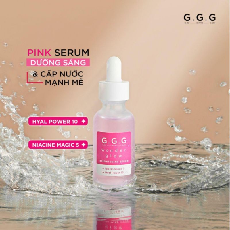 Serum GGG Dưỡng Sáng Da và Cấp Ẩm Wonder Glow Brightening Serum 30ml, Màu Hồng | BigBuy360 - bigbuy360.vn
