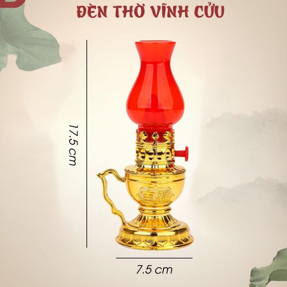 Đèn Thờ Sử Dụng Pin Vĩnh Cửu Kiểu Dáng Cổ Kính Trang Nghiêm, An Toàn Tiết Kiệm Điện Khi Sử Dụng