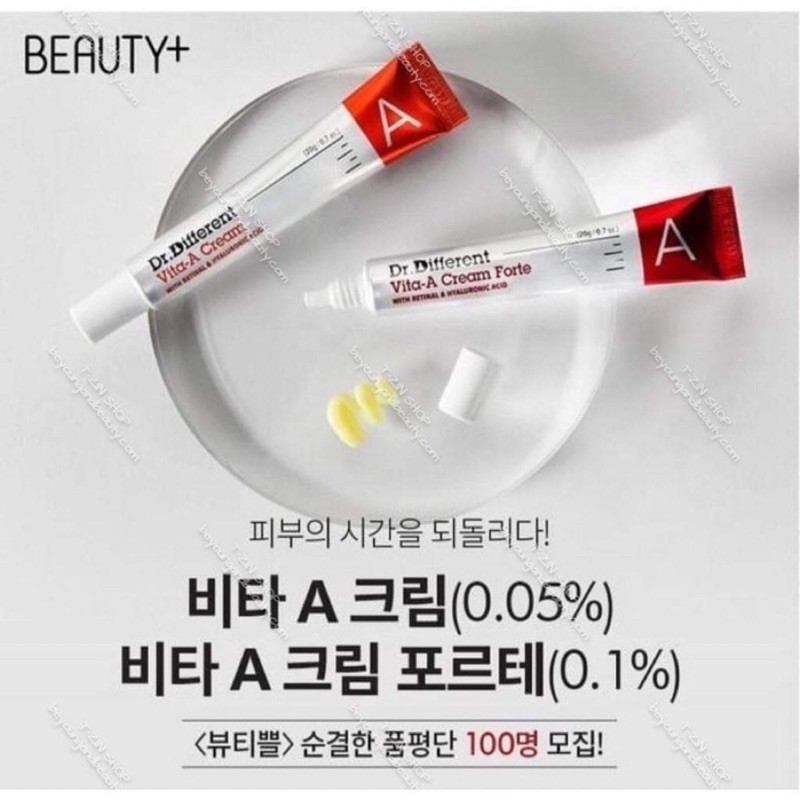 Kem Dưỡng Da Dr. Different Vita A Cream Forte Retinal 0.05%