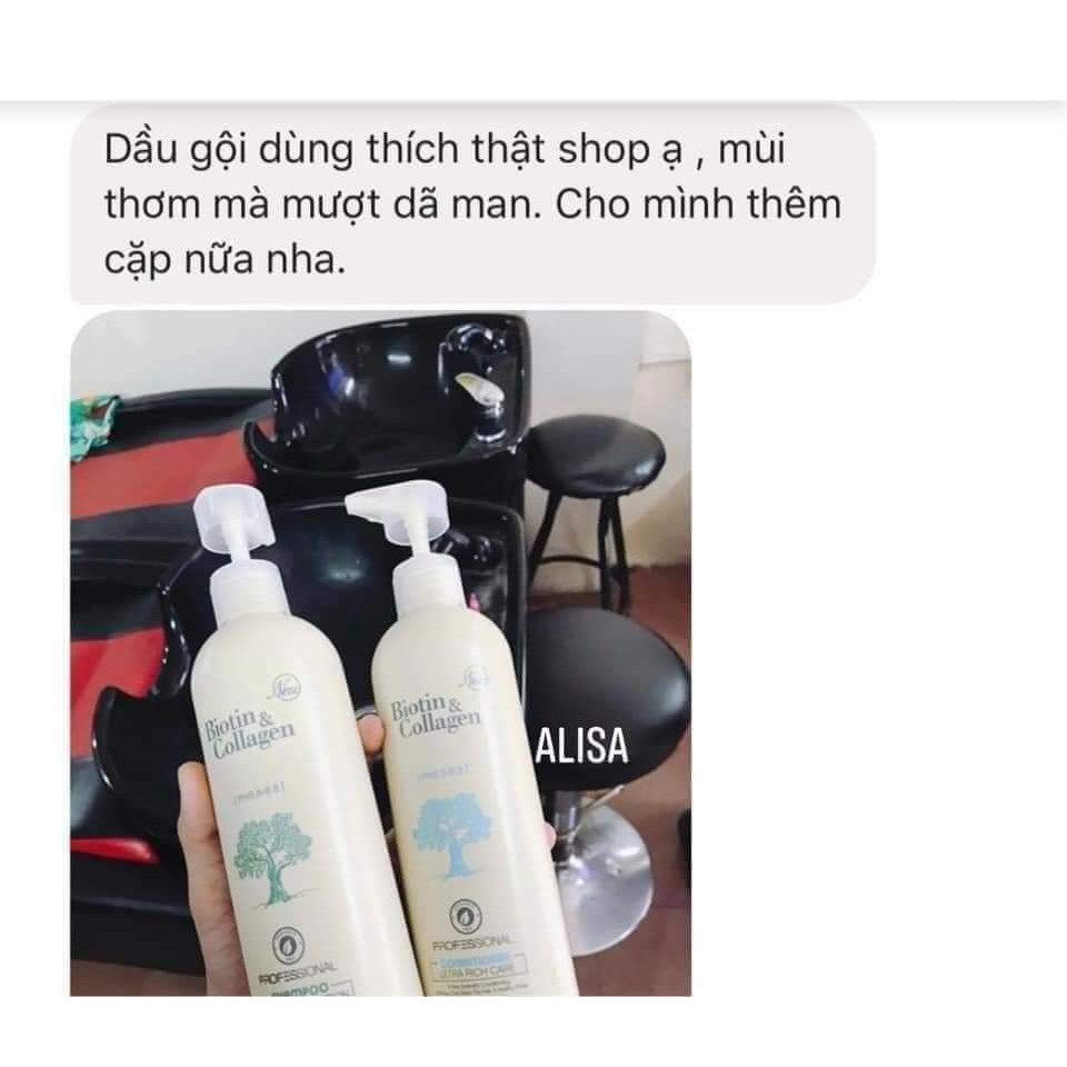 Dầu gội xả phục hồi và kích thích mọc tóc Biotin & Collagen 500ml