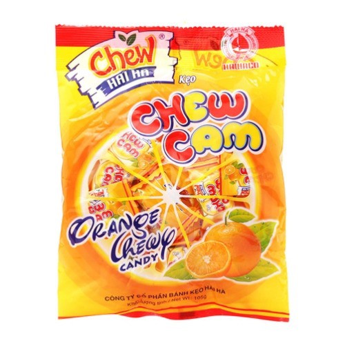 Kẹo Mềm Chew Hải Hà Hương Cam (Gói 100g)