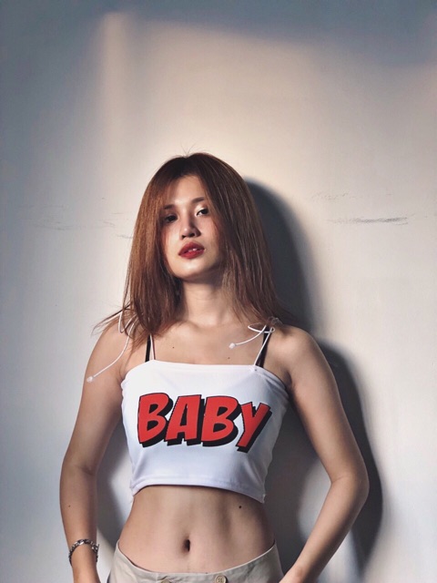 Áo Croptop Dây Bún Thắt Nơ Hottrend Kèm Video