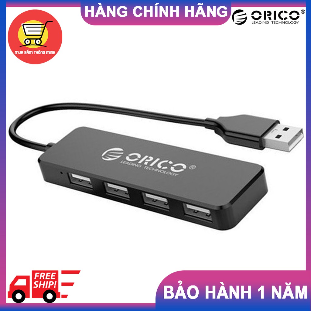 Bộ chia USB 4 cổng ORICO FL01 2.0 tiện lợi dùng cho máy tính