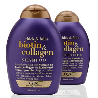 Combo gội và xả biotin & collagen ogx 385 ml