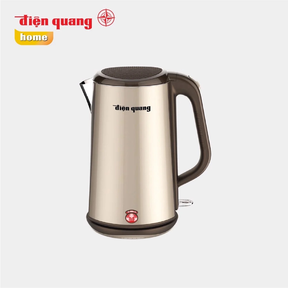Ấm siêu tốc cao cấp Điện Quang ĐQ EKT08 1818 ( 1800W, 1.8L, inox 304, vỏ 3 lớp ) màu đỏ nâu