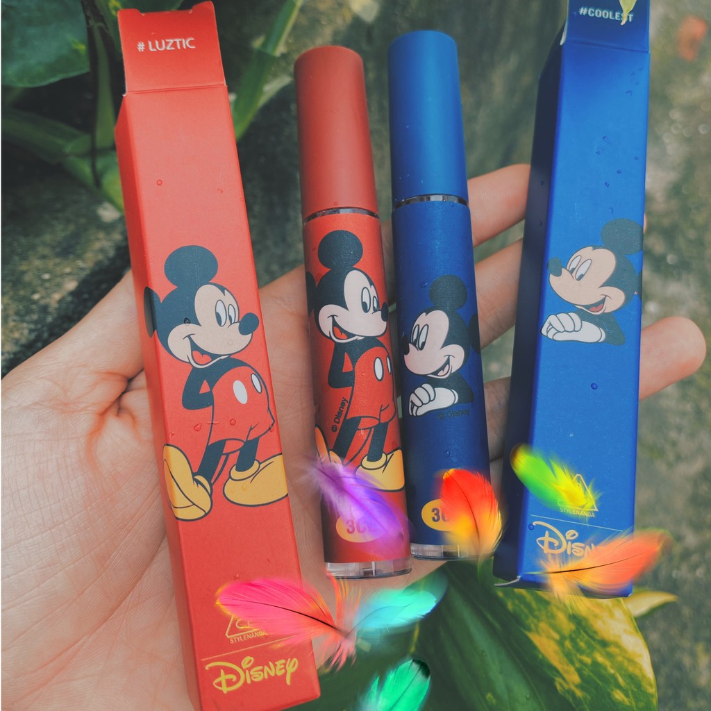 Son Kem Lì Mickey Xanh Đỏ hot trend nội địa siêu lì mịn lâu trôi sỉ rẻ son chuột matte lipstick