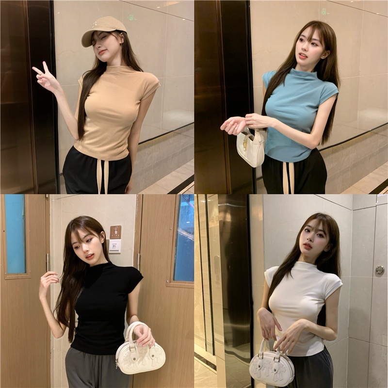 SUXI Áo Sát Nách Cổ Tròn Dáng Ôm Thời Trang Mùa Hè Hàn Quốc Cho Nữ