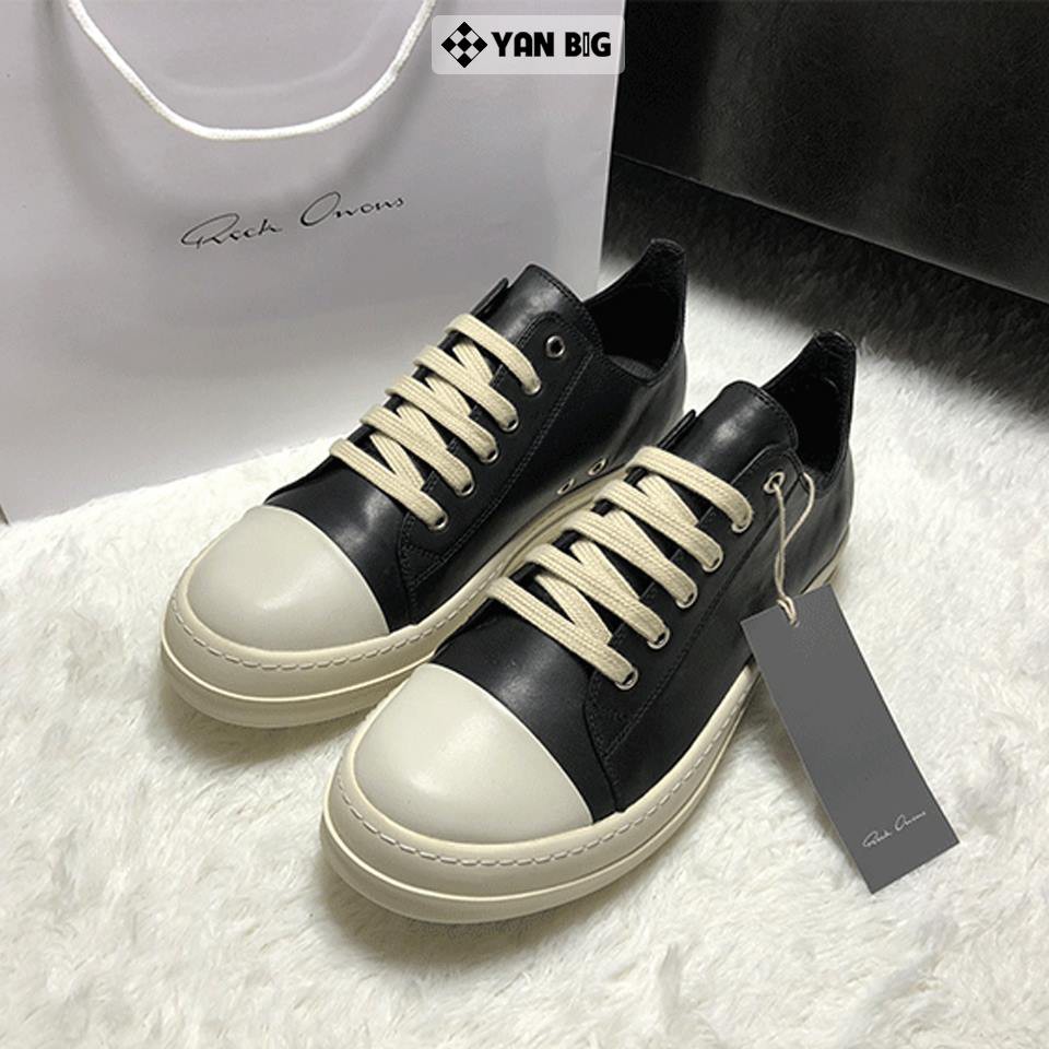 Dây giày cổ cao + cổ thấp Rick Owens màu ngà [𝗕𝗮́𝗻 𝘁𝗵𝗲𝗼 𝗰𝗮̣̆𝗽]