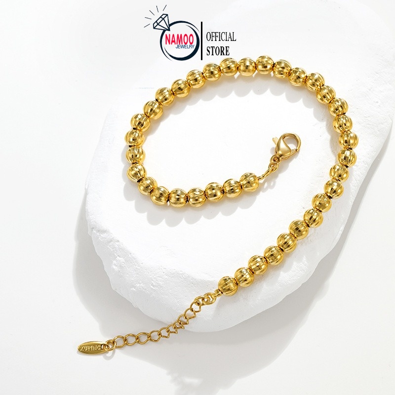 Lắc Tay Nữ MẠ Vàng, Lắc Bi Nữ L249 Namoo Jewelry