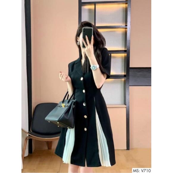 Đầm công sở phối xếp li thanh lịch Mini Dress