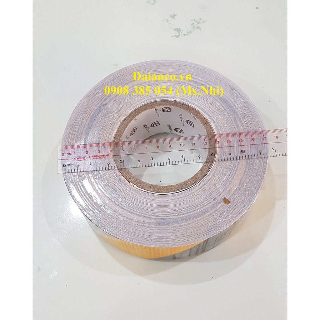 Decal băng keo phản quang vạch chéo vàng đen 5cm*45m - BKBQ-R008