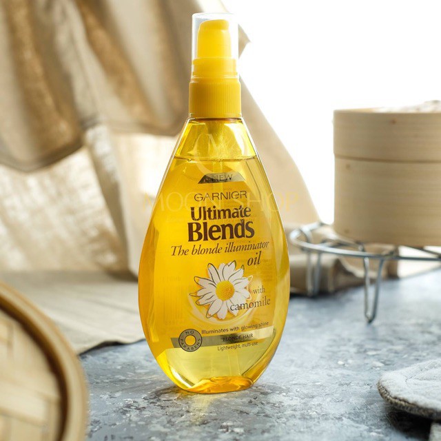 Tinh dầu dưỡng tóc Garnier Hair Ultimate Blends The Blonde Illuminator Oil 150ml