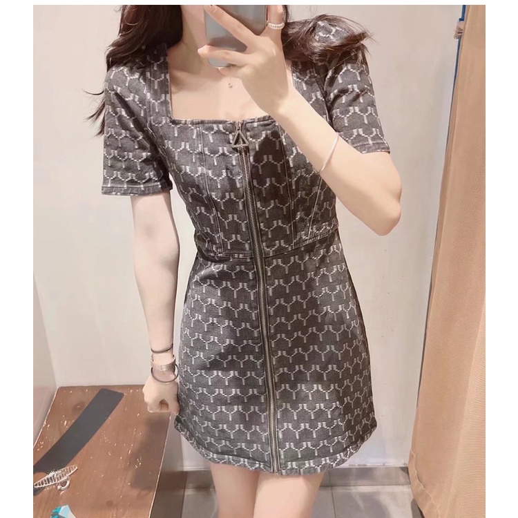 Đầm Denim Tay Phồng Zara Wv10Rbn2000 Thời Trang Mùa Hè Mới