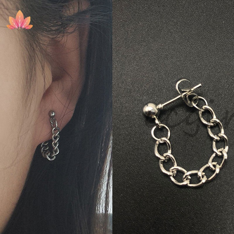 Khuyên tai mạ bạc phong cách Hàn Quốc cá tính thời trang 415 JP5