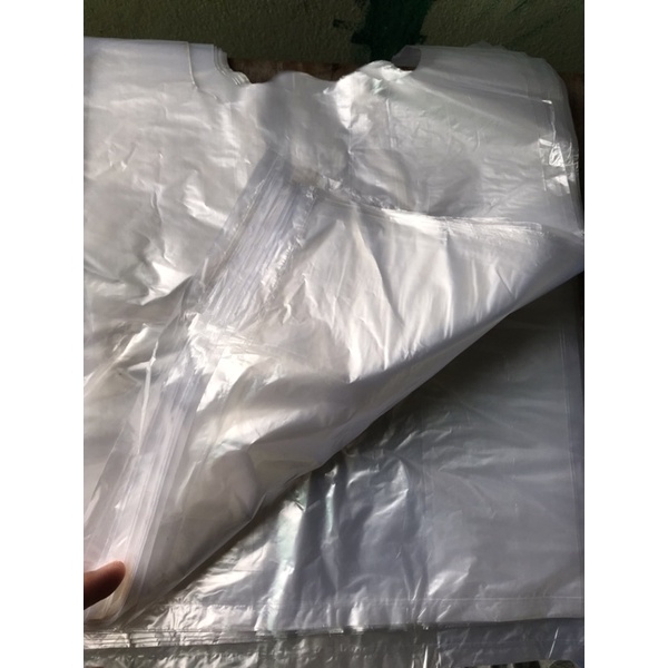 1kg Túi xốp trắng trơn đựng 2kg bóng mỏng nhẹ 2 quai xách đựng đồ
