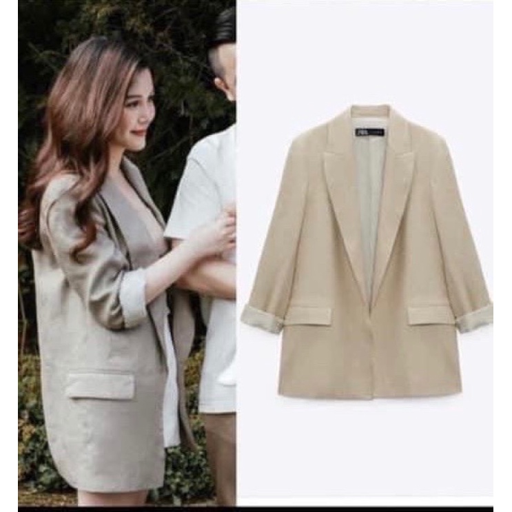 áo vest màu be 2 lớp hàng đẹp