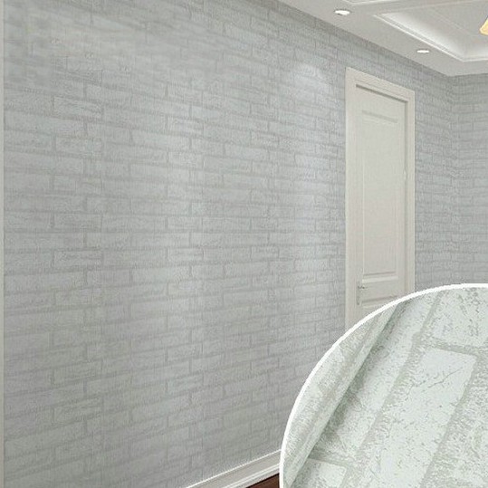 Giấy dán tường đá trắng- khổ 45cm - làm mới căn phòng của bạn