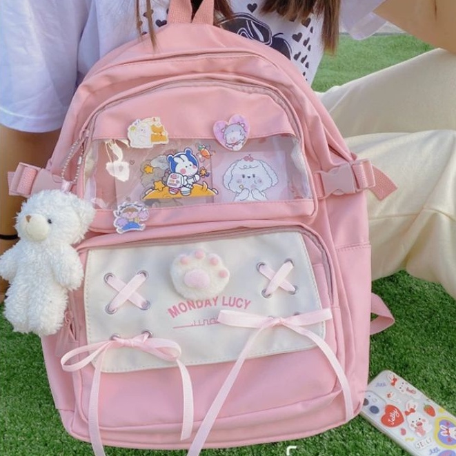Balo Ulzzang Hàn Quốc Thời Trang Đi Học Đi Chơi -NIKO-  Phối