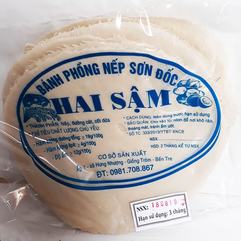 Bánh phồng sơn đốc nếp đặc biệc 10 cái