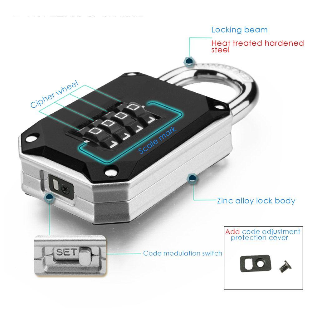 ZAIJIE24 Ổ Khóa Chống Trộm 4 Chữ Số