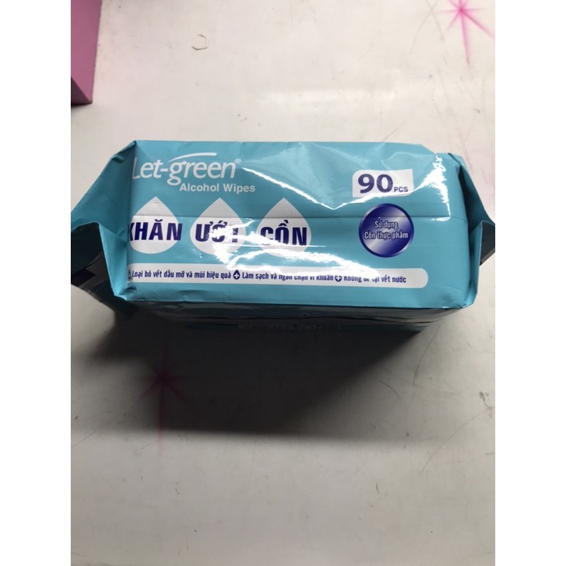 khăn ướt cồn Letgreen 90m