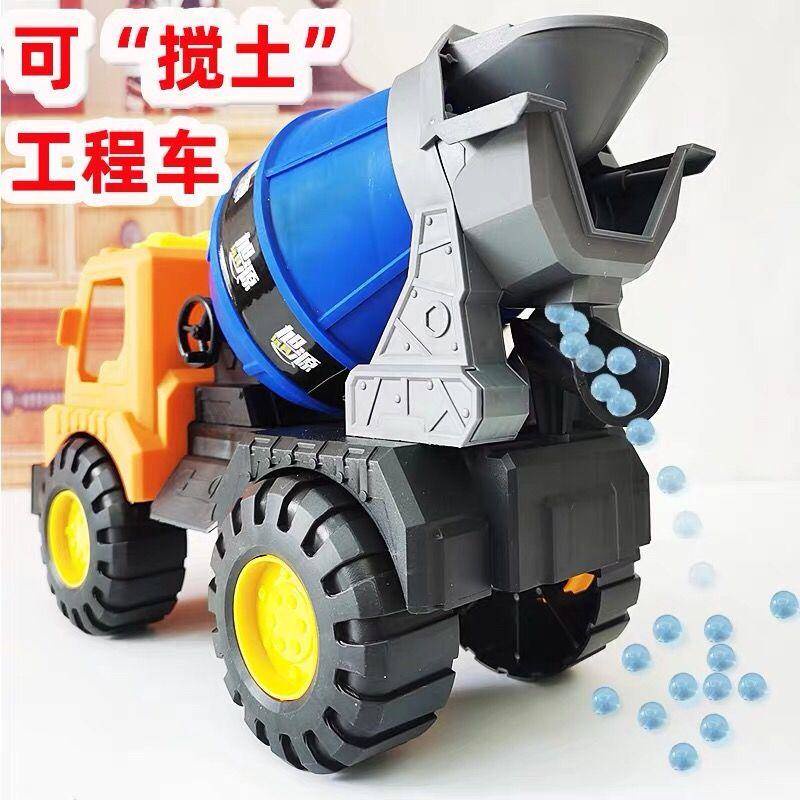 Xe tải xi măng lớn Mixer Đồ chơi Boy Children Project Project Tanker Crane Dump Truck Beach Đồ chơi