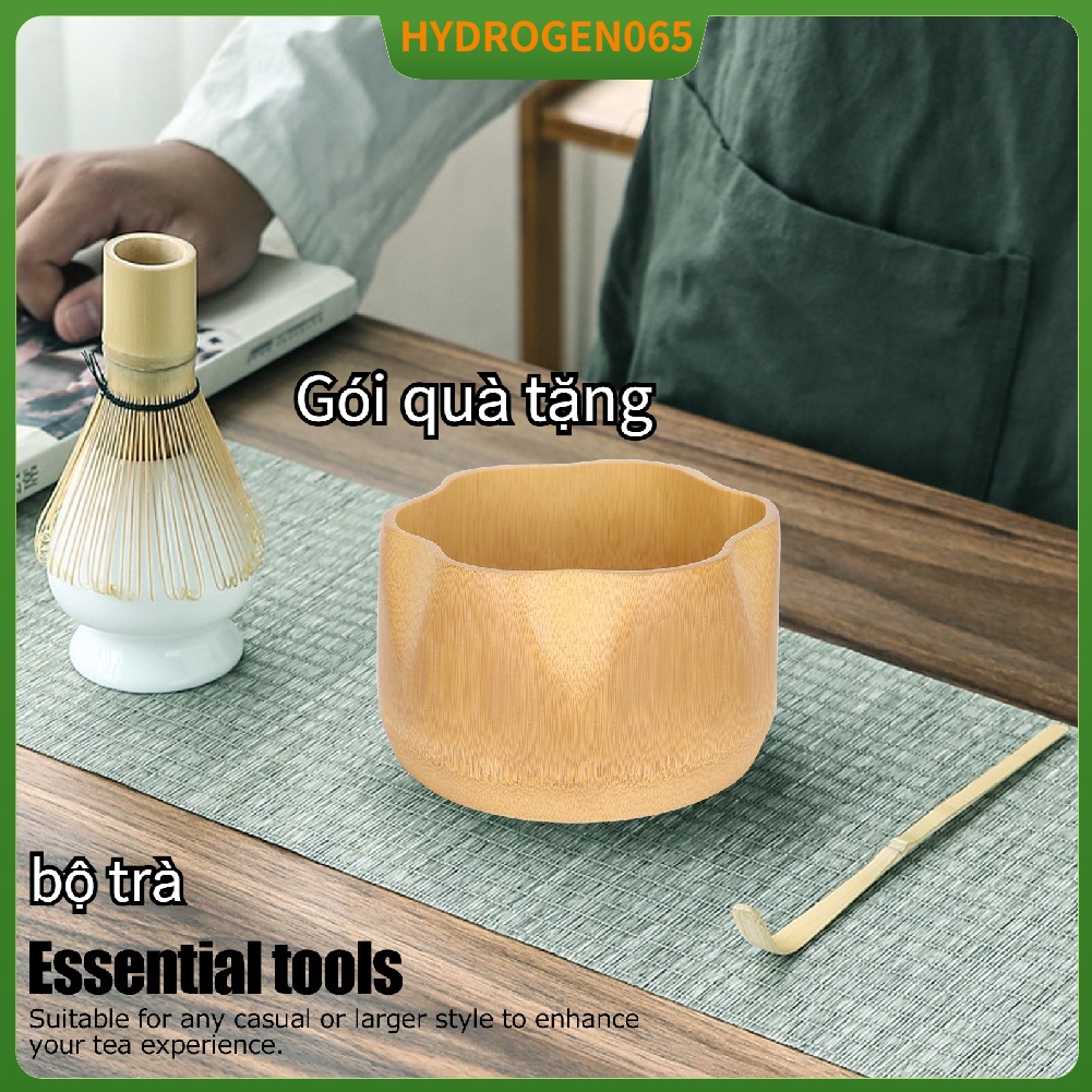 Hydrogen065 Matcha Making Tool Set Bamboo Tea Whisk Scoop Bowl Ceramic Holder Teaware