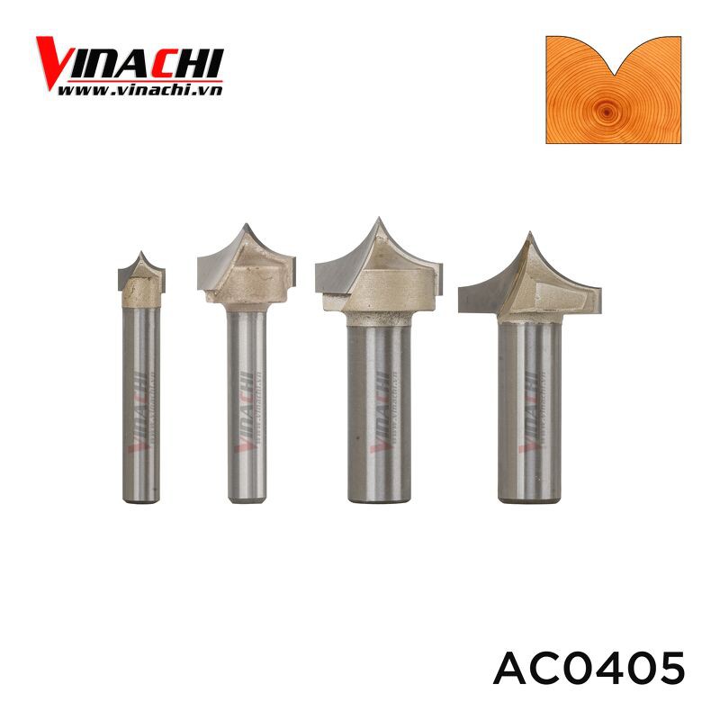 Mũi Soi Mũi Tên Tideway AC0405 Cốt 12.7mm Chuyên Phay Rành Cong Lồi, Dùng Soi Phào Chỉ Trong Làm Đồ Nội Thất