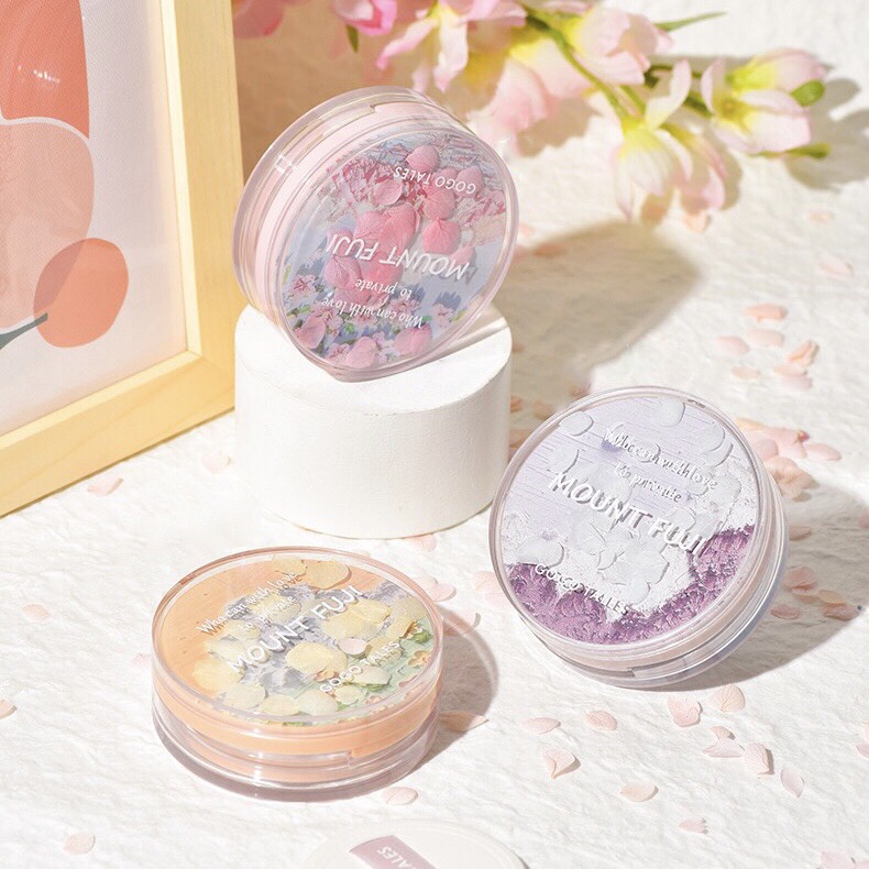 Phấn phủ kiềm dầu GOGO TALES phấn nén Flower Girl Pressed Powder No-Sebum mineral powder Gogotales GT327 GOGO105