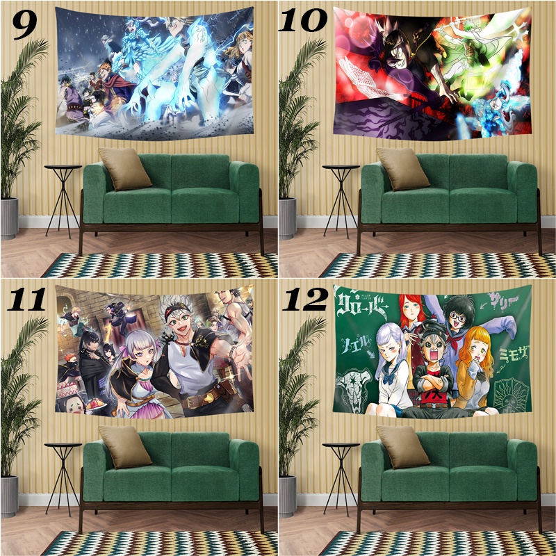 Thảm Treo Tường Trang Trí In Hình Anime Black Clover Bằng Polyester