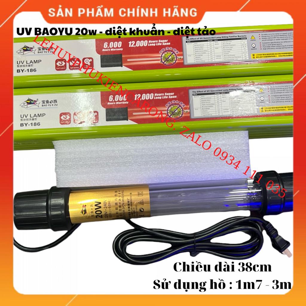 Đèn UV Baoyu BY186-20W Dài 36cm Diệt Rêu, Tảo, Khuẩn Có Hại Cho Hồ Cá