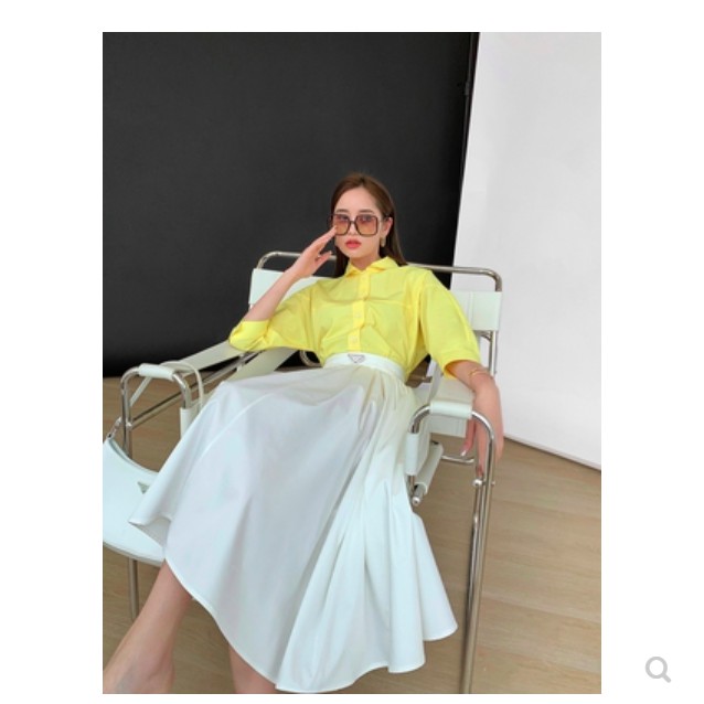 set chân váy xếp ly cùng áo sơ mi cổ điển cao cấp sang trọng phong cách châu âu thanh lịch. Hàng quảng châu SCC109