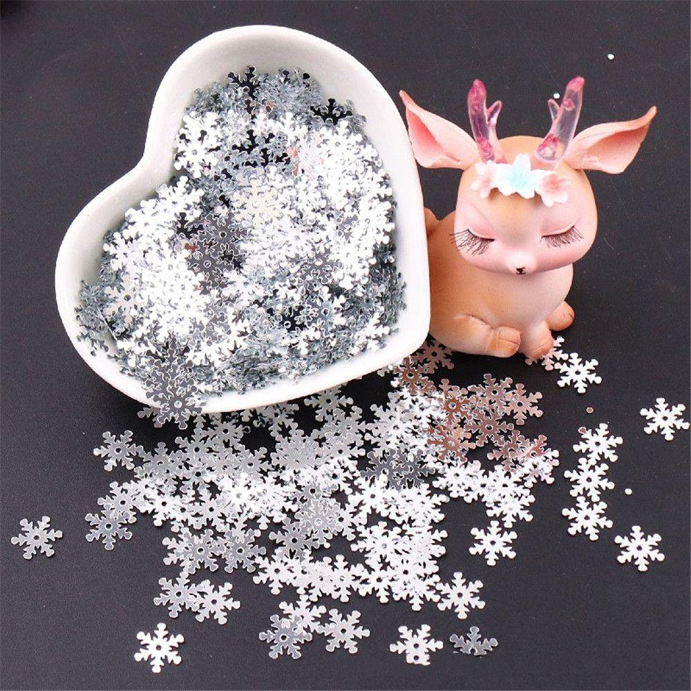 LANSEL Set 1080 Hạt Kim Sa Hình Bông Tuyết 7mm Làm Đồ Thủ Công DIY